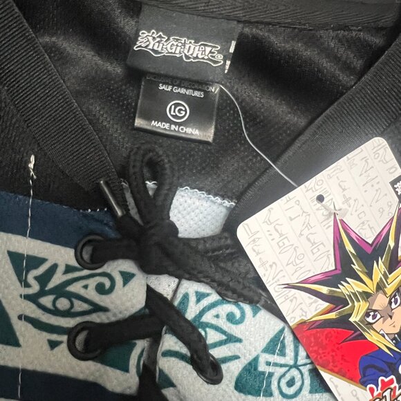 YUGIOH DARK MAGICIAN HOCKEY JERSEY YU GI OH ANIME SHIRT YUGI 96 BOXLUNCH - Picture 9 of 9